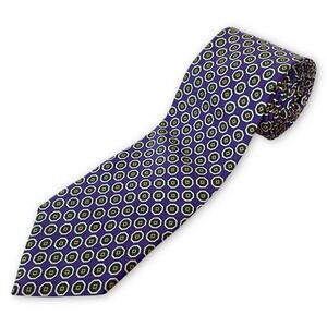 Brooks Brothers Silk Necktie Geometric Print Business Career‎ Purple Y2K Preppy